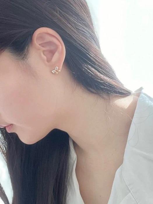 Petit Cherry Ribbon Earrings Petit Cherry Ribbon Earrings by Eeiitt for Women - catalog view