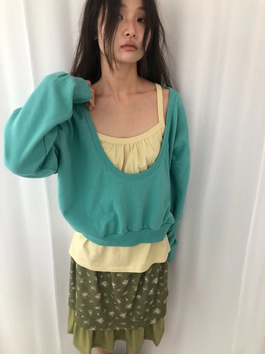 Color U-Neck Sweatshirt Color U-Neck Sweatshirt by Flash for Women - catalog view