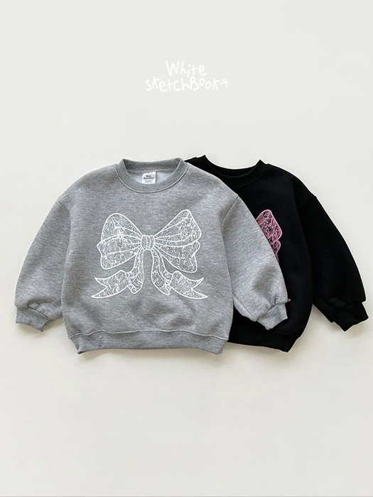 Lily Ribbon Fleece Sweatshirt by Whitesketchbook for Child - catalog view