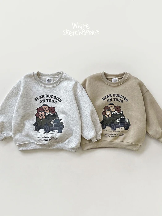 Bear Tour Fleece Sweatshirt by Whitesketchbook for Child - catalog view