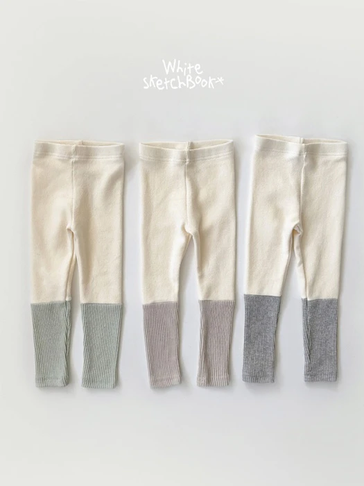 New Ribbed Color Block Leggings by Whitesketchbook for Child - catalog view
