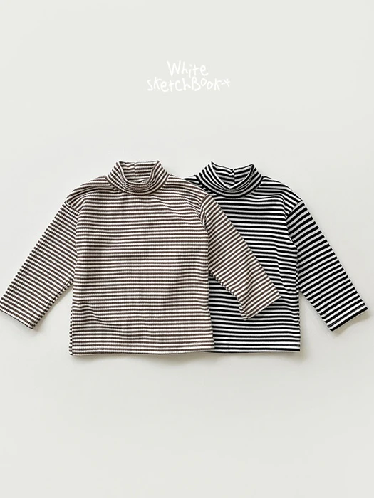 Ribbed Striped Half Turtleneck Ribbed Striped Half Turtleneck by Whitesketchbook for Child - catalog view