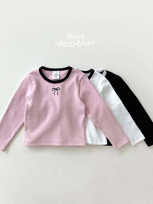 Peach Color Block Ribbon Tee by Whitesketchbook for Child - catalog view