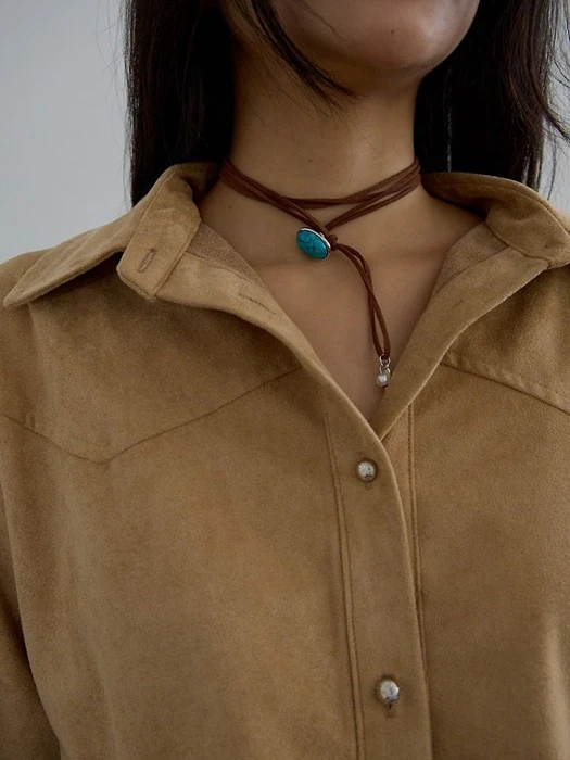 Sandy Vintage Turkey Suede Strap Necklace Sandy Vintage Turkey Suede Strap Necklace by Lenoii for Women - catalog view