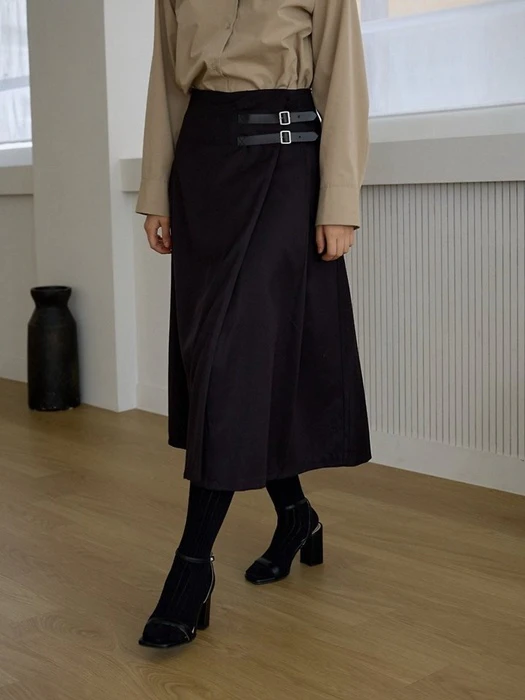 Adne Buckle Wrap Skirt by Lenoii for Women - catalog view