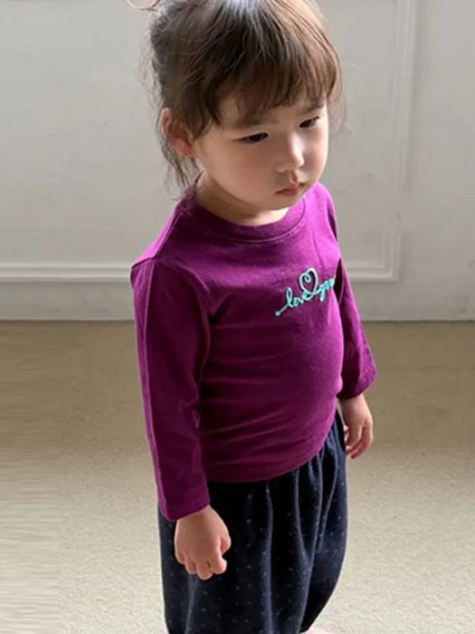Heart Peach Embroidered Tee by Cream Bbang for Child - catalog view