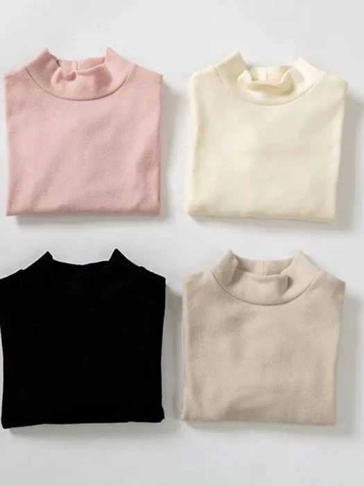 Charde Half Mock Neck Tee Charde Half Mock Neck Tee by Petit Helena for Child - catalog view