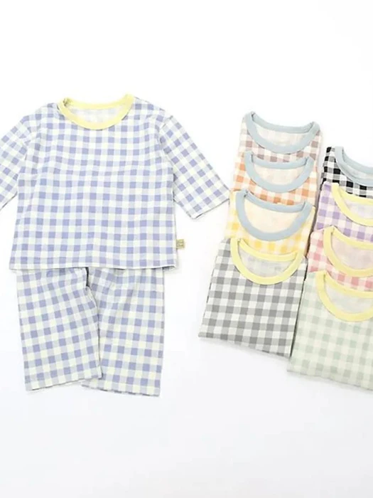 Autumn Cracker Check Top & Bottom Set Autumn Cracker Check Top & Bottom Set by Lime & Blue for Child - catalog view