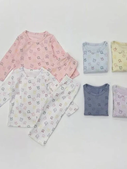 Straight Fit Line Rabbit Loungewear Straight Fit Line Rabbit Loungewear by Lime & Blue for Child - catalog view