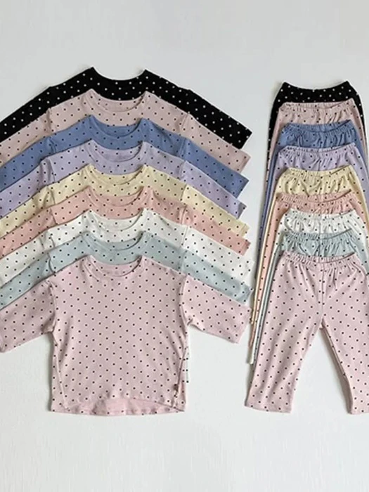 Autumn Dot Vest Loungewear Autumn Dot Vest Loungewear by Lime & Blue for Child - catalog view