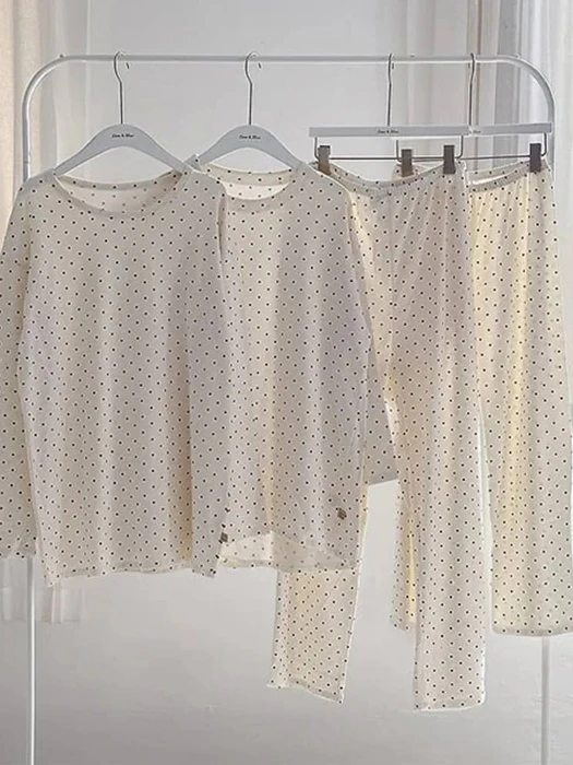 Autumn Dot Vest Loungewear – Adult Autumn Dot Vest Loungewear - Adult by Lime & Blue for Mom + child - catalog view