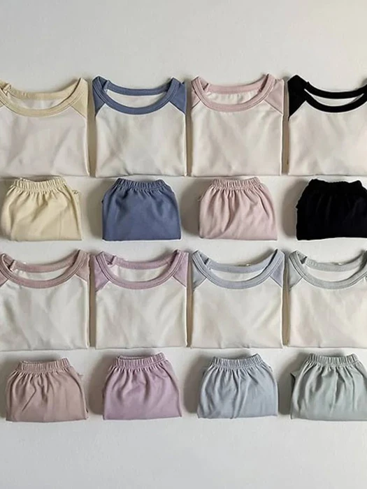 Butter Raglan Top & Bottom Set Butter Raglan Top & Bottom Set by Lime & Blue for Child - catalog view