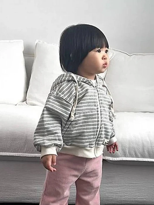 Striped Zip-Up Hoodie Striped Zip-Up Hoodie by Ko And Ko for Baby - catalog view