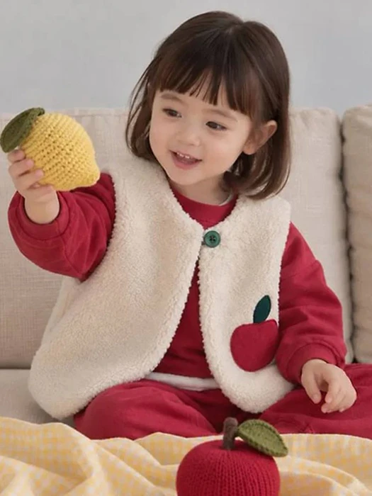 Fruity Check Vest Fruity Check Vest by Oh lavie for Child - catalog view