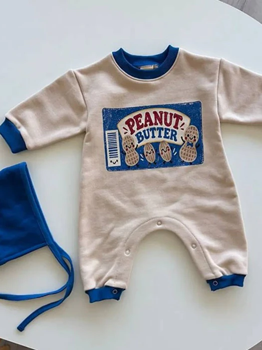 Peanut Butter Baby Suit (Including Bonnet) by Oh lavie for Baby - catalog view