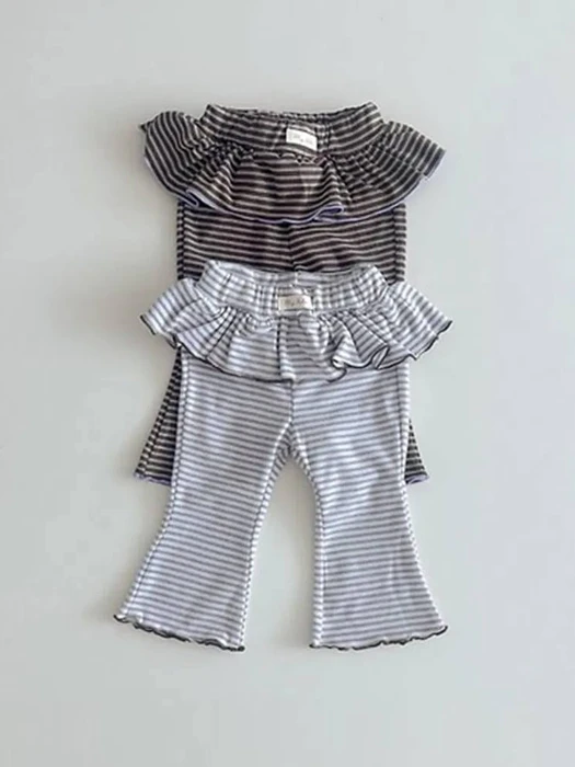 Roasted Chestnut Frill Pants Roasted Chestnut Frill Pants by My Bebe for Child girl - catalog view