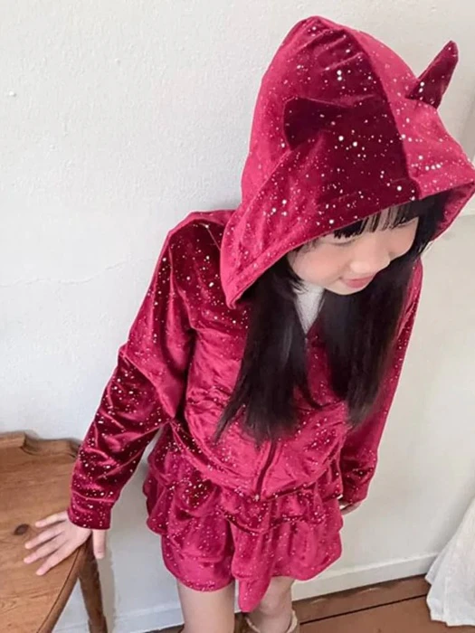Party Cat Hood Zip-up Party Cat Hood Zip-up by Bunny Powder for Child girl - catalog view