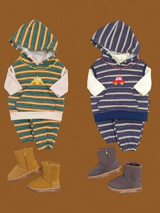 Little Car Hood Top & Bottom Set Little Car Hood Top & Bottom Set by Oott Bebe for Child unisex - catalog view