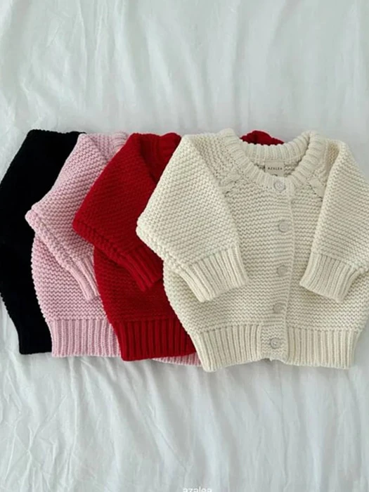 Basic Cotton Cardigan Basic Cotton Cardigan by Azalea for Child girl - catalog view
