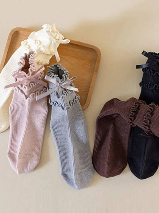 3-Tier Frill Ribbon Socks 3-Tier Frill Ribbon Socks by Miso for Child unisex - catalog view