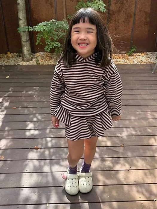 Ppiong Striped Skirt Shorts Ppiong Striped Skirt Shorts by Bobo j for Child girl - catalog view