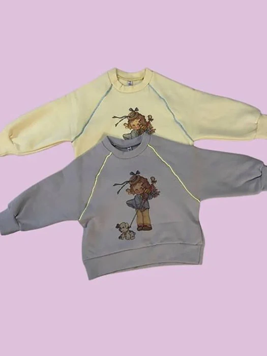 Girl Raglan Sweatshirt Girl Raglan Sweatshirt by Bobo j for Child unisex - catalog view