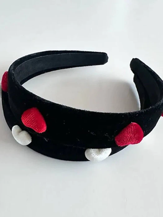 Heart Velvet Headband by My Bebe for Child unisex - catalog view