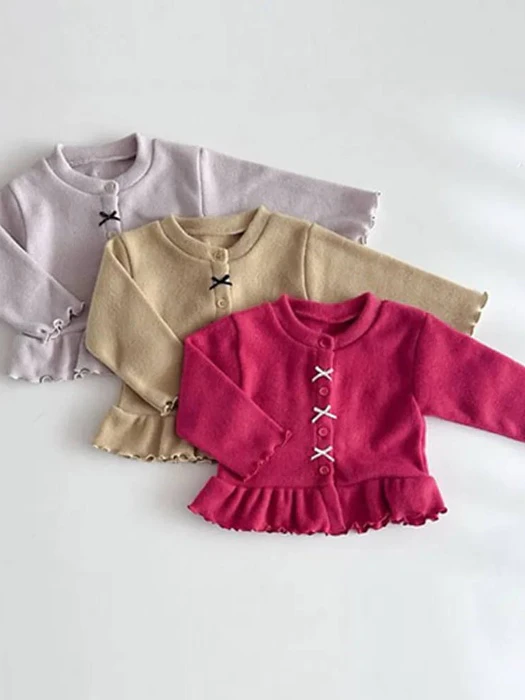 Winter Frill Ribbon Cardigan by My Bebe for Child unisex - catalog view