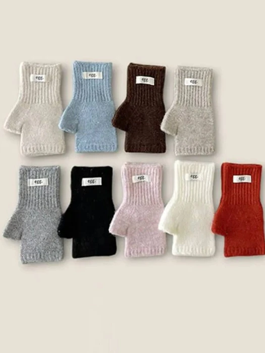 Egg Knit Fingerless Gloves by Dudie for Child - catalog view