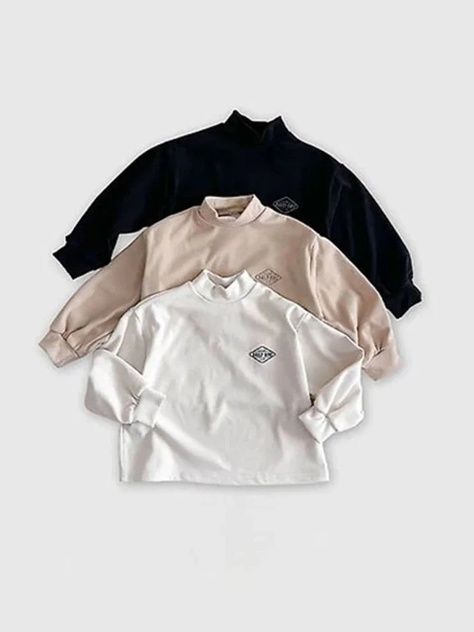 Bro Soft Loose Fit Half Mock Neck Tee Bro Soft Loose Fit Half Mock Neck Tee by Awesome Bebe for Child - catalog view
