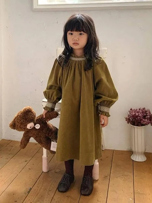Corduroy Smock Dress by Monbebe for Child - catalog view