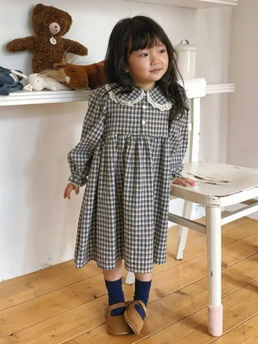 Lara Check Dress Lara Check Dress by Monbebe for Child - catalog view