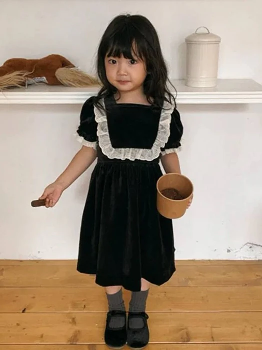 Anna Velvet Dress by Monbebe for Child - catalog view