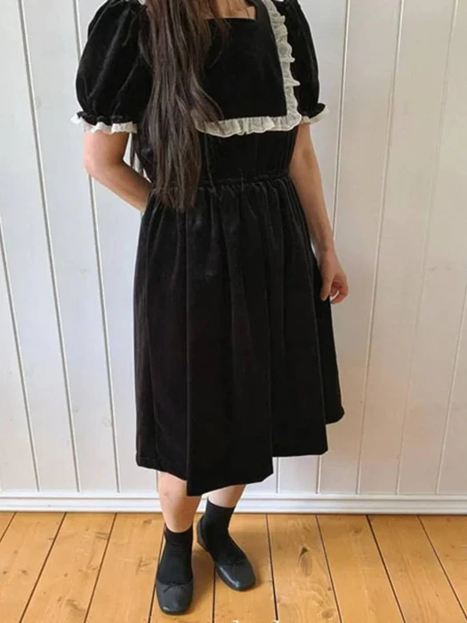 Anna Velvet Dress Mom Anna Velvet Dress Mom by Monbebe for Mom + child - catalog view