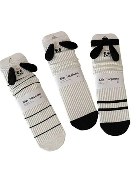 Striped Puppy Crew Socks Set Striped Puppy Crew Socks Set by Miso for Child - catalog view