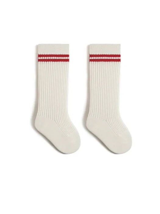 Fine Ribbed Two-Line Crew Socks Fine Ribbed Two-Line Crew Socks by Miso for Baby - catalog view