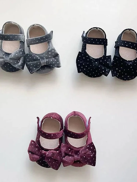 Mini Fleece Ribbon Velour Shoes by Ante J for Child - catalog view