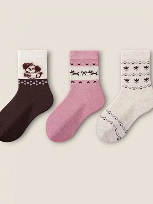 Ribbon Fox 3-Pack Socks Set Ribbon Fox 3-Pack Socks Set by Dudie for Child - catalog view