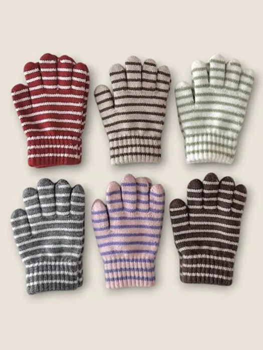 Horizontal Striped Gloves by Dudie for Child - catalog view