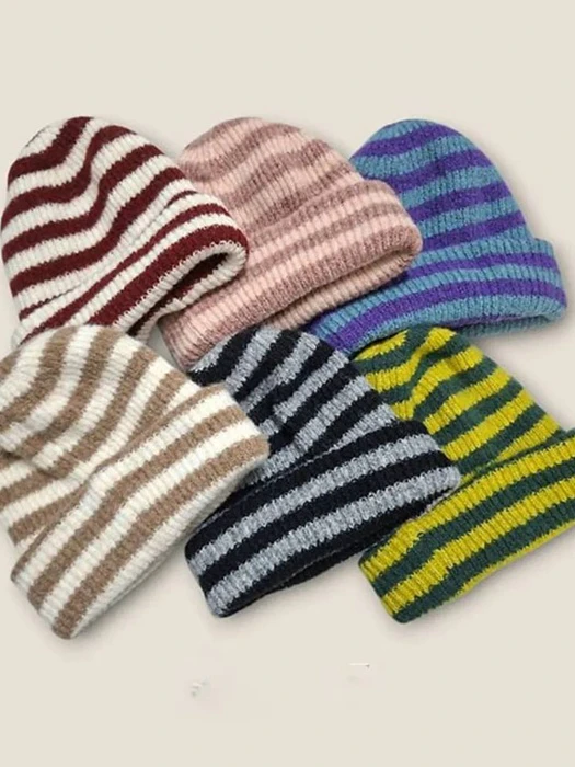 Two-Tone Striped Beanie Two-Tone Striped Beanie by Dudie for Child - catalog view