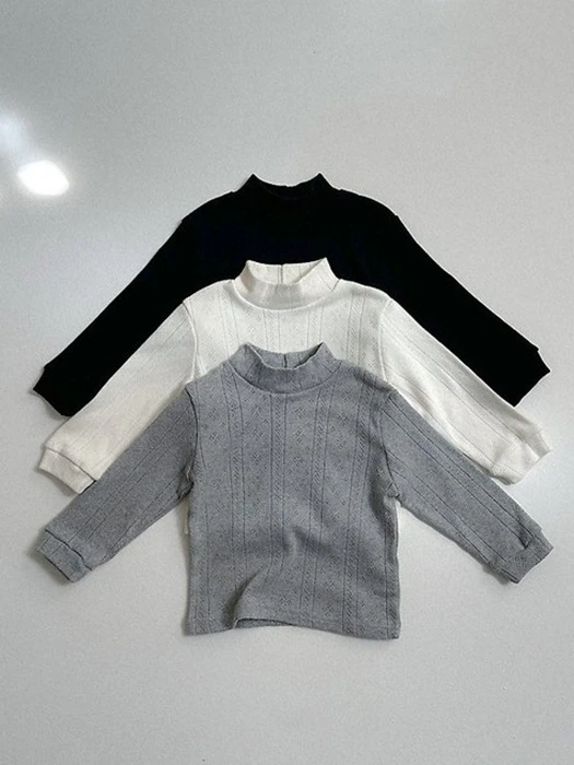 Eyelet Turtleneck Tee by Mini Robe for Child - catalog view