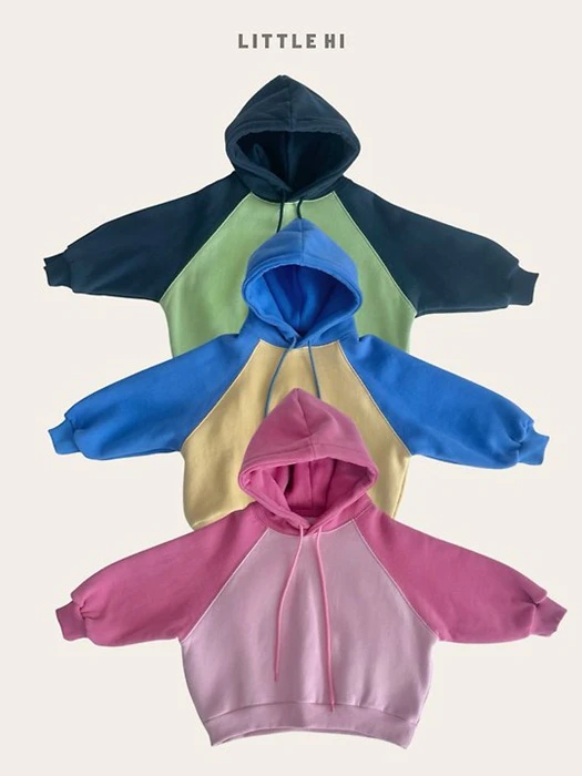 Candy Raglan Hooded Tee by Little Hi for Child - catalog view