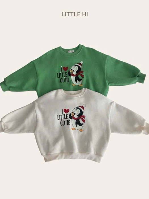 Winter Penguin Sweatshirt Winter Penguin Sweatshirt by Little Hi for Child - catalog view