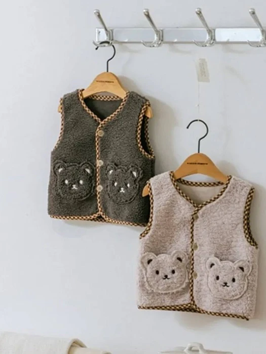Teddy Bear Pocket Vest Teddy Bear Pocket Vest by London I for Child - catalog view