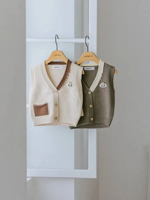 Knit Pocket Vest Knit Pocket Vest by London I for Child - catalog view