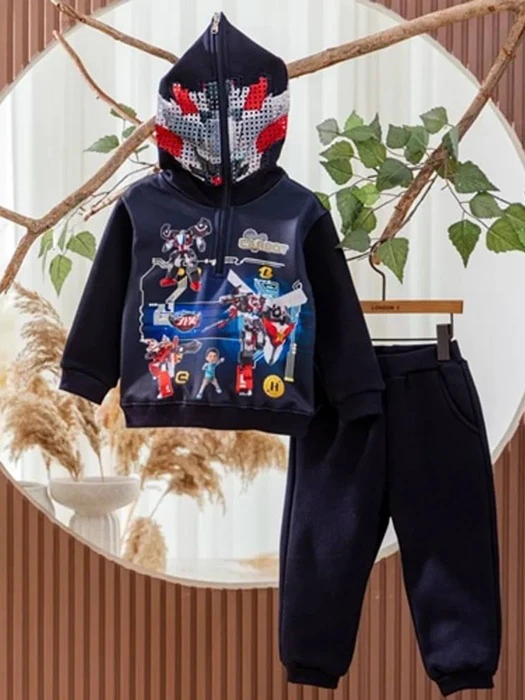 HC Mask Half Zip-up Mask Tee HC Mask Half Zip-up Mask Tee by London I for Child - catalog view