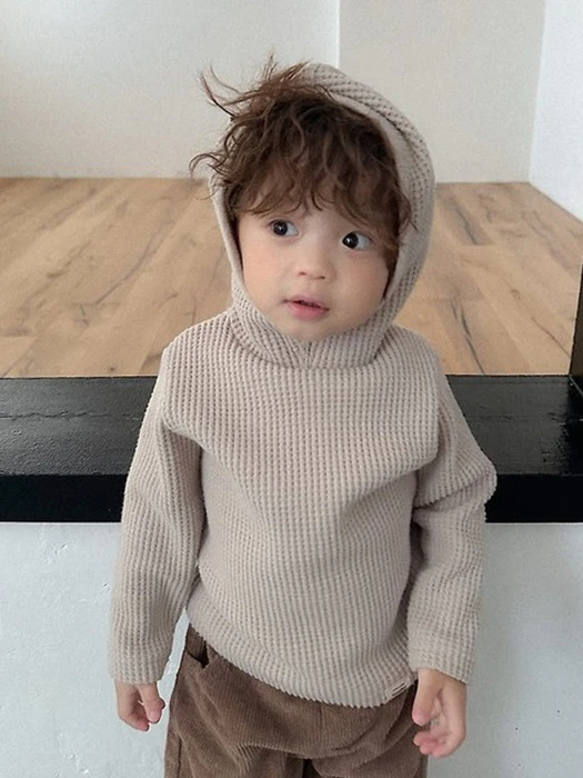 Waffle Hooded Tee by Digreen for Child - catalog view