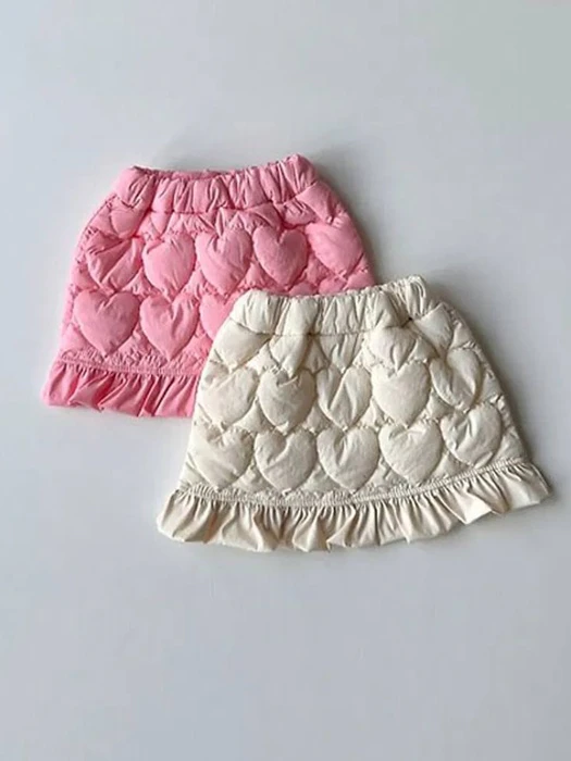 Heart Quilted Skirt Heart Quilted Skirt by Le petitmot for Child - catalog view
