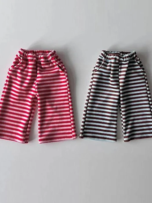 Striped Turn Up Pants Striped Turn Up Pants by Le petitmot for Child - catalog view
