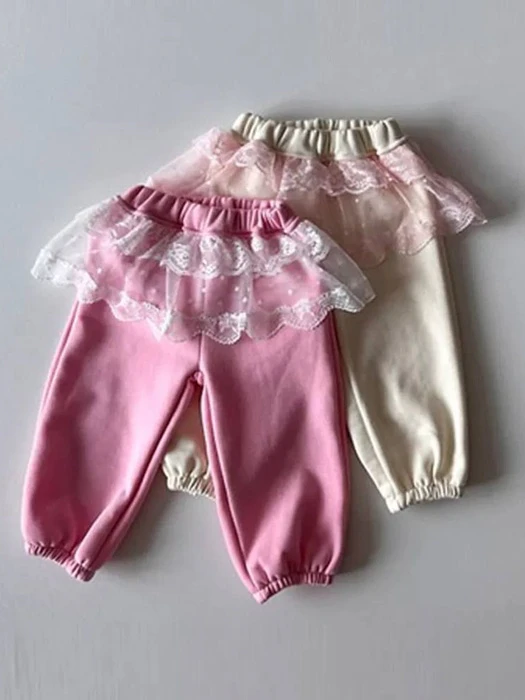 Lace 2-Tier Jogger Pants Lace 2-Tier Jogger Pants by Le petitmot for Child - catalog view